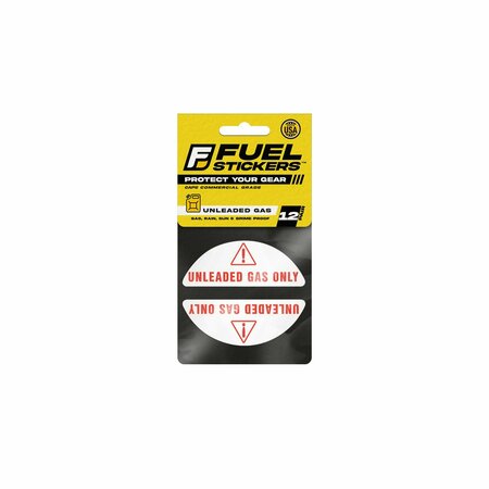 FUEL STICKERS Unleaded Sticker, Gas Cap Label for Fleet Vehicles: Car, Van, SUV, Rental, Hvy-Dty, 12 PK Z-GCUGOx12